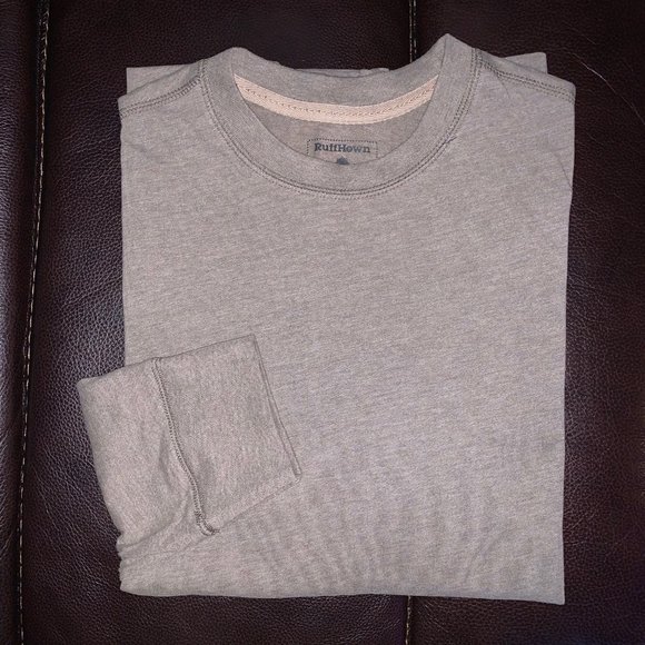 Mens M Ruff Hewn Long Sleeve Crewneck Tan Heather - Picture 1 of 7